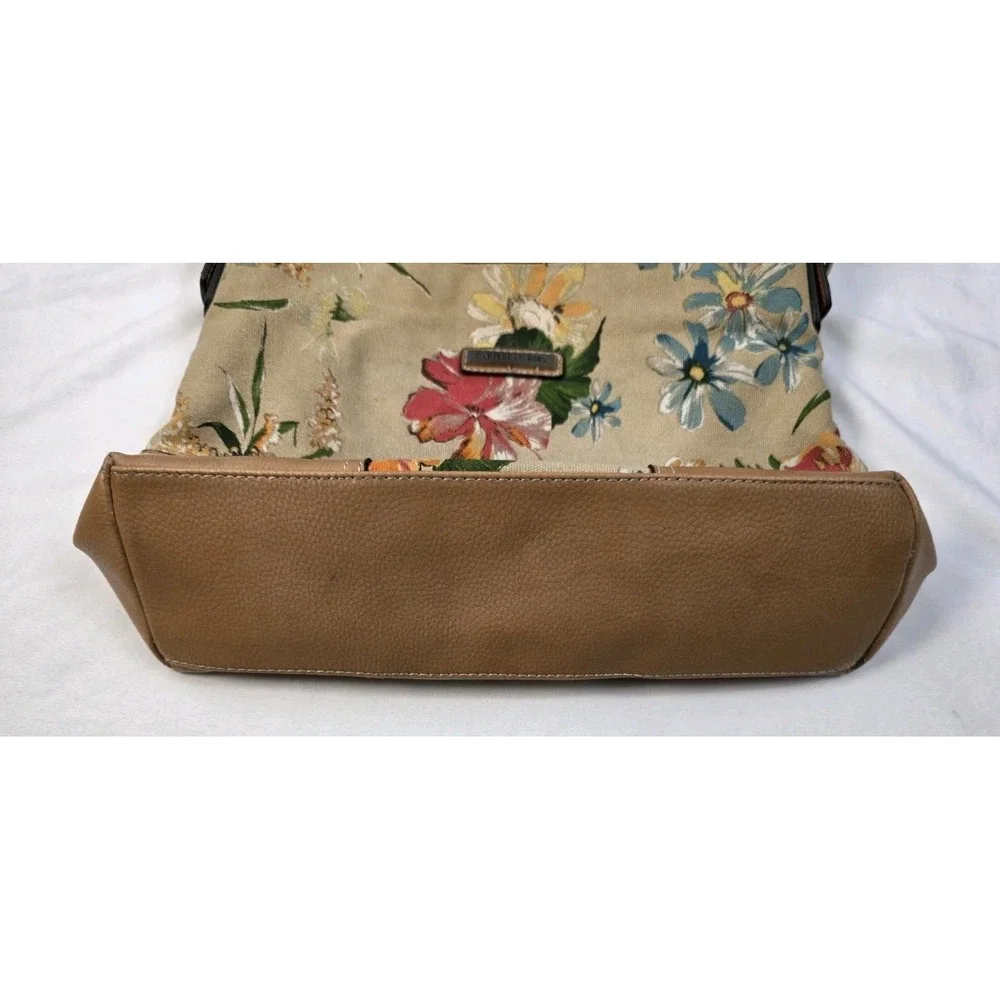 Carribbean‎ Joe Floral Handbag Canvas And Leather Purse